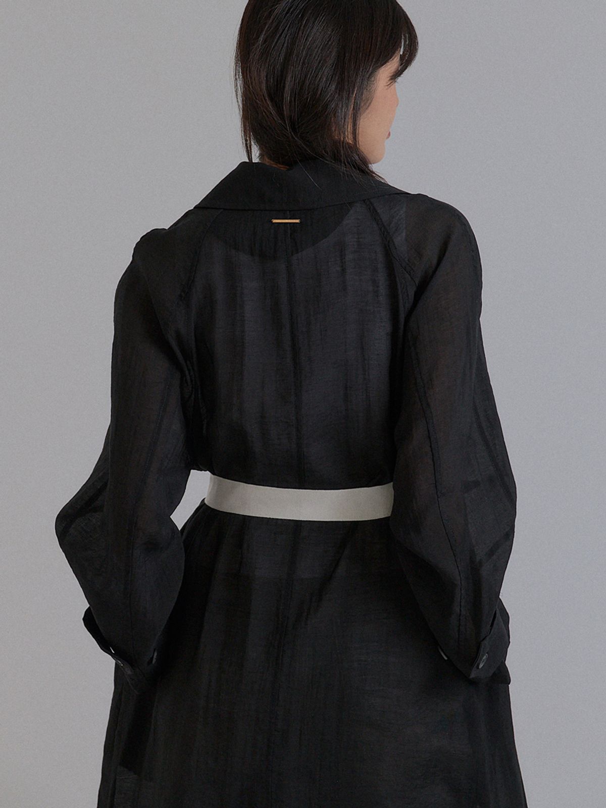 쏘리, 투 머치 러브(SORRY, TOO MUCH LOVE) New Spring See-Through Trench Coat_Black
