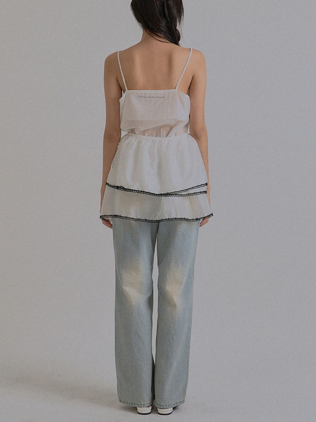 쏘리, 투 머치 러브(SORRY, TOO MUCH LOVE) Ethereal Lace Layered Sheer Wrap Skirt_White