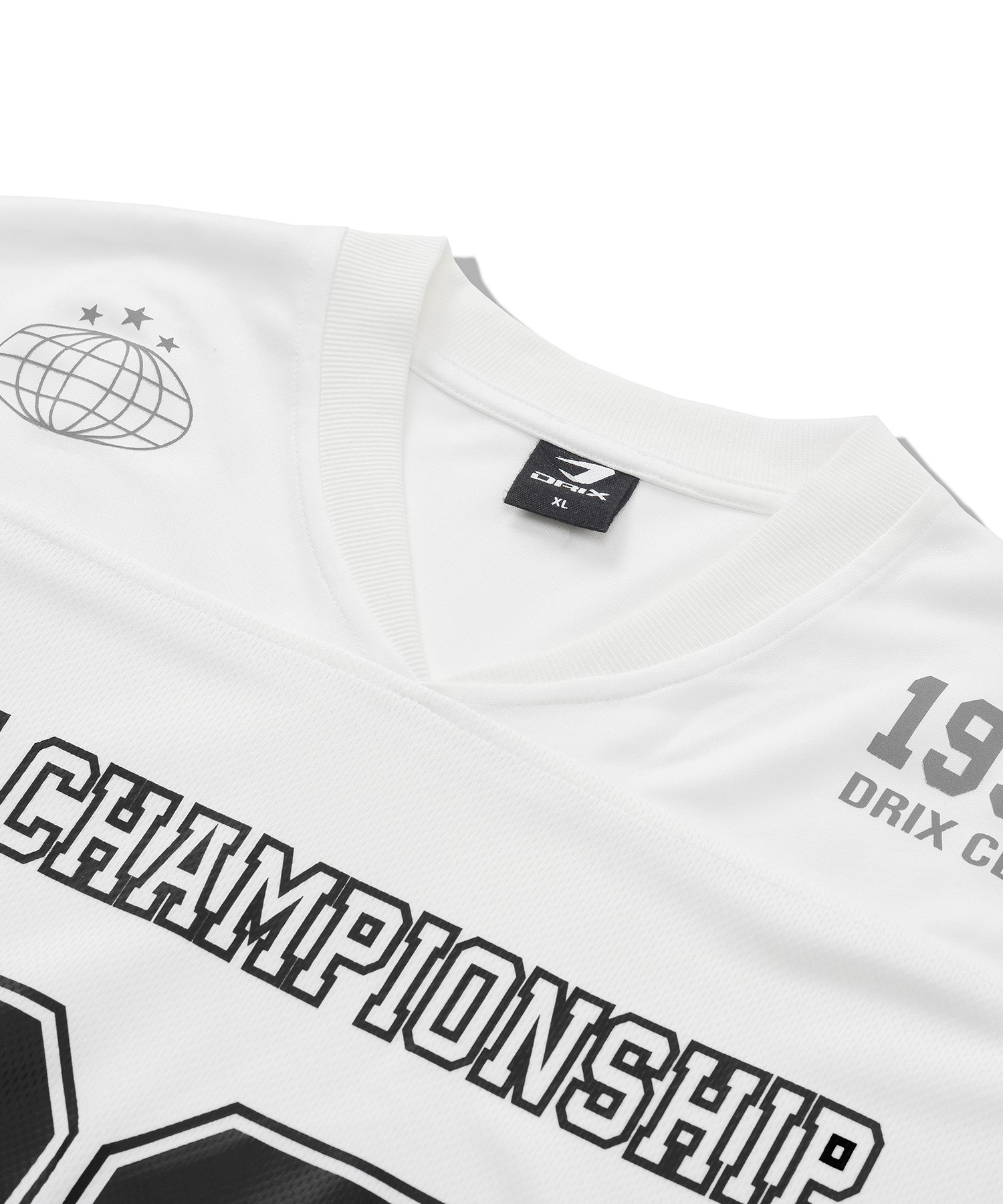 MUSINSA | DRIX Rugby Overfit Mesh Jersey Half Sleeve_White