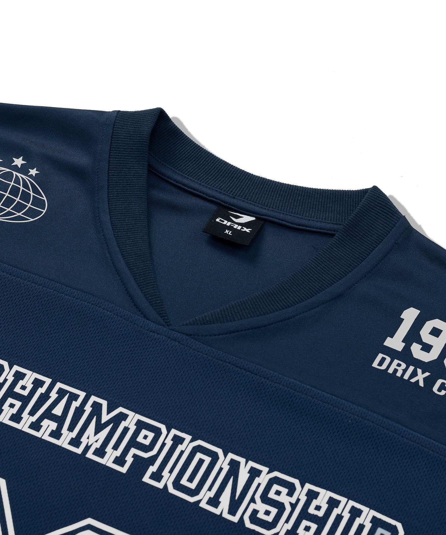 MUSINSA | DRIX Rugby Overfit Mesh Jersey Half Sleeve_Navy