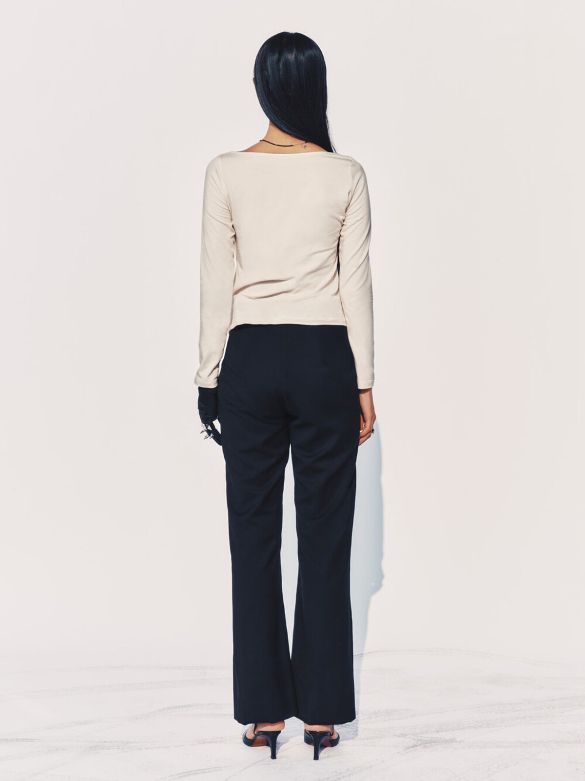 퓨레(PUREE) Angel Long sleeve tee Ivory