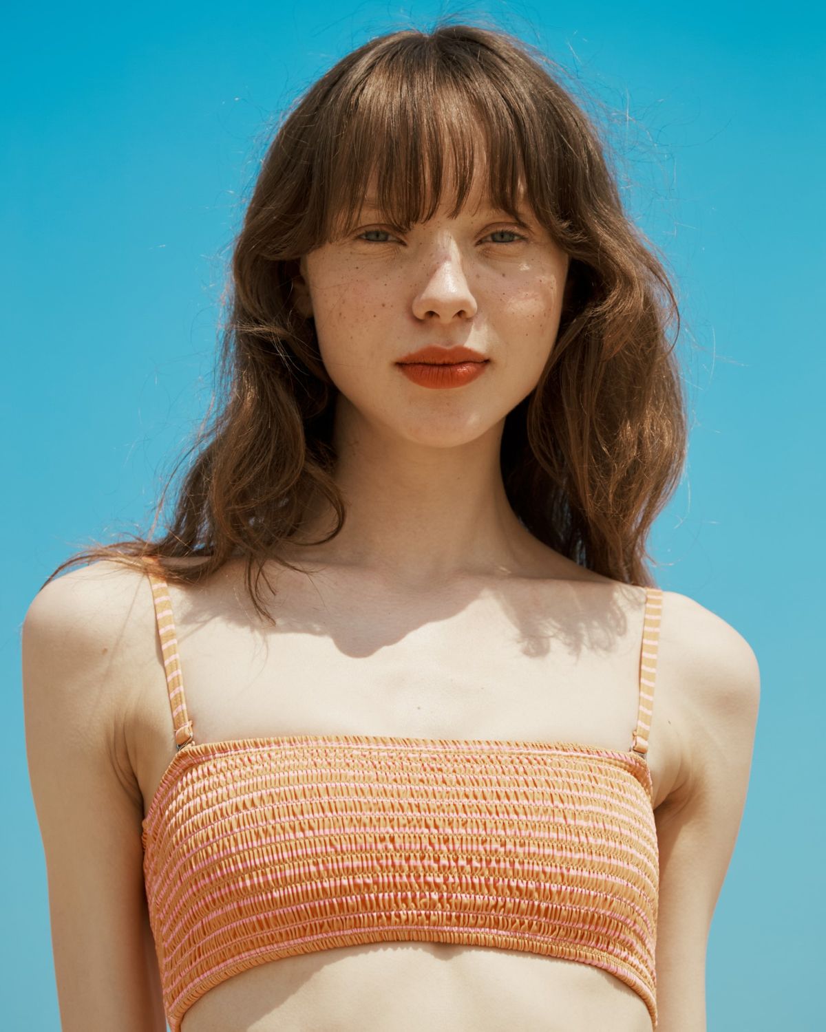 필즈라이크썸머(FEELS LIKE SUMMER) TWO-WAY RETRO TUBE BIKINI (ORANGE)