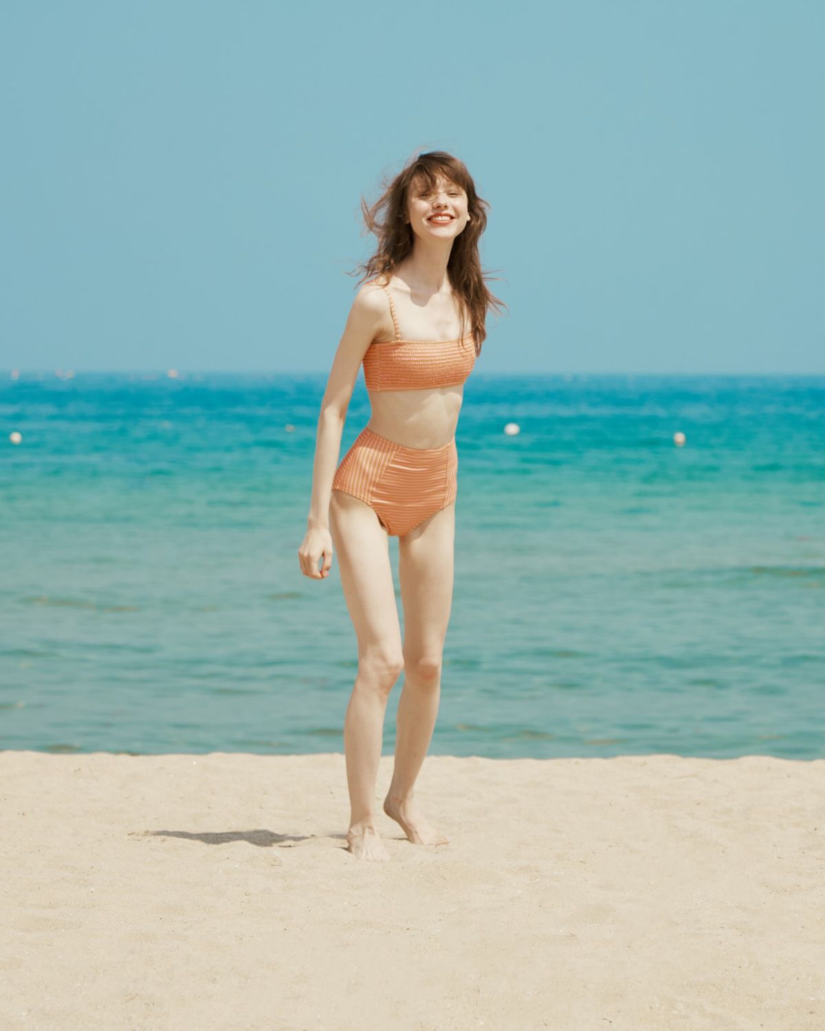 필즈라이크썸머(FEELS LIKE SUMMER) TWO-WAY RETRO TUBE BIKINI (ORANGE)