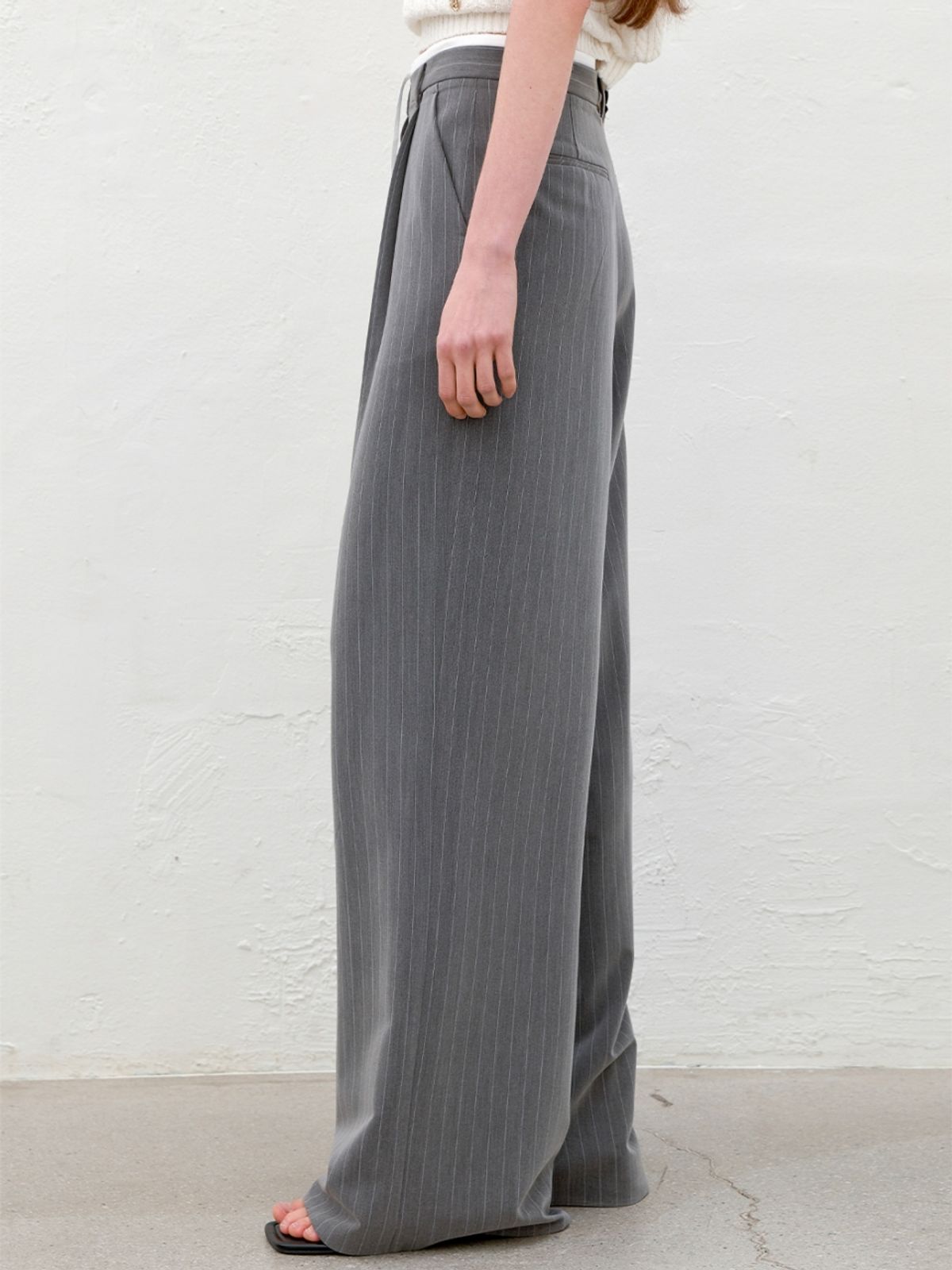 아틀리에 나인(ATELIER NAIN) MIA DOUBLE WAIST STRIPE PANTS(PT-5643)