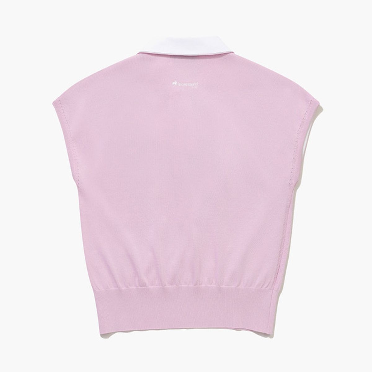 르꼬끄 골프(LECOQ GOLF) 여성 우븐 카라 슬리브리스 스웨터 (GQ122LKP36)
