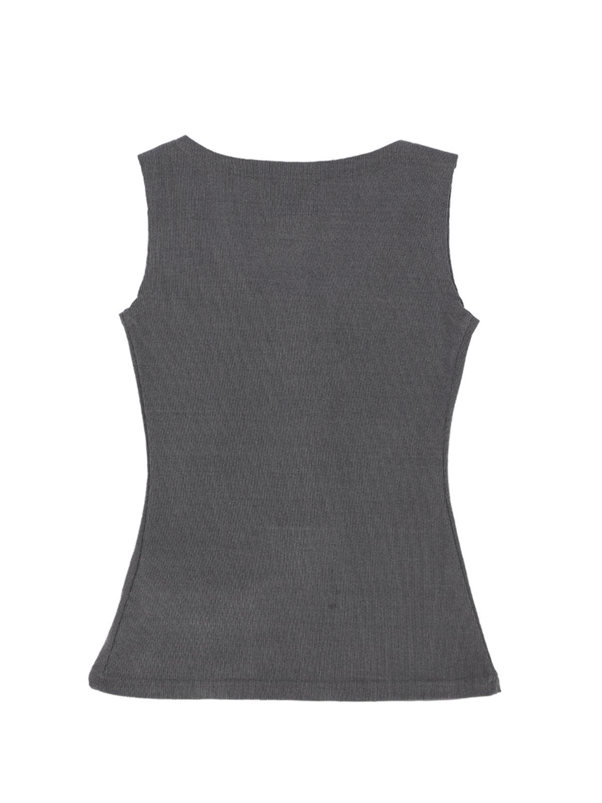 쎄쎄쎄(SETSETSET) LUCKY 333 POCKET SLEEVELESS CHARCOAL