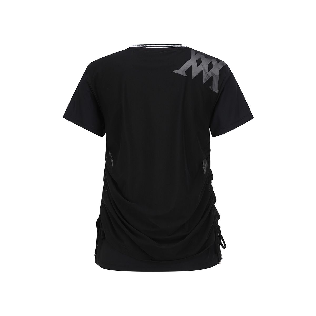 어뉴골프(ANEW GOLF) WOMEN SM LAYERED ROUND SHORT T-SHIRT_BK