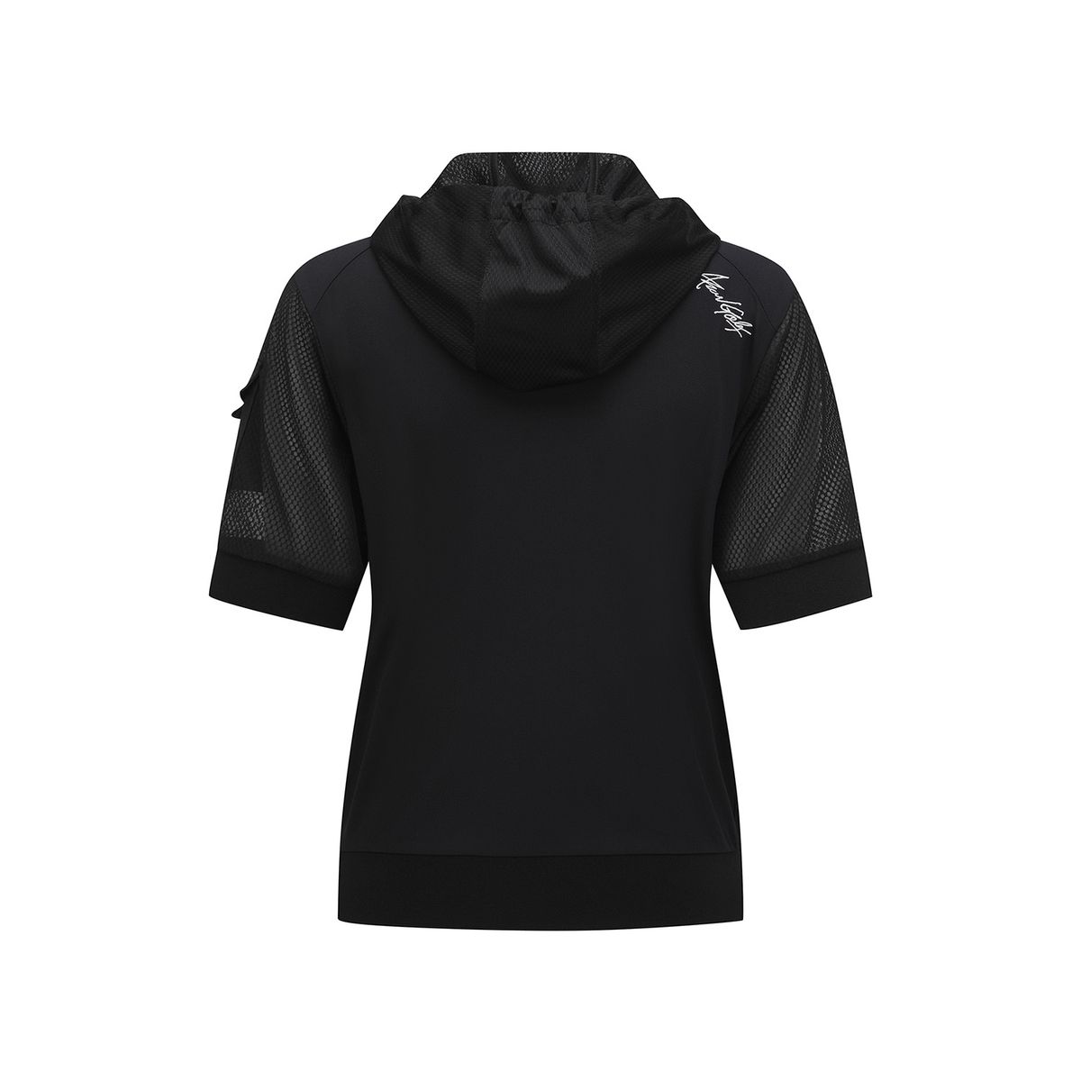 어뉴골프(ANEW GOLF) WOMEN SM HOODY POCKET SHORT T-SHIRT_BK