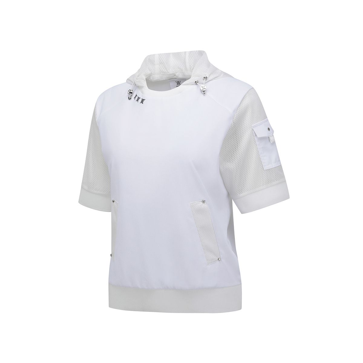 어뉴골프(ANEW GOLF) WOMEN SM HOODY POCKET SHORT T-SHIRT_WH