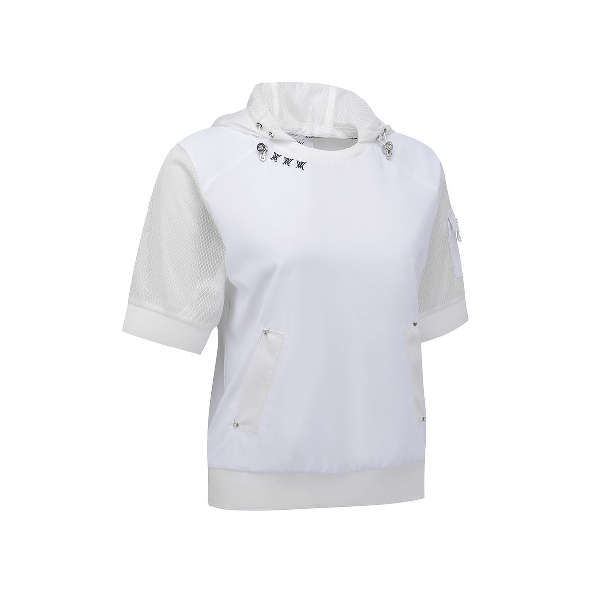 어뉴골프(ANEW GOLF) WOMEN SM HOODY POCKET SHORT T-SHIRT_WH