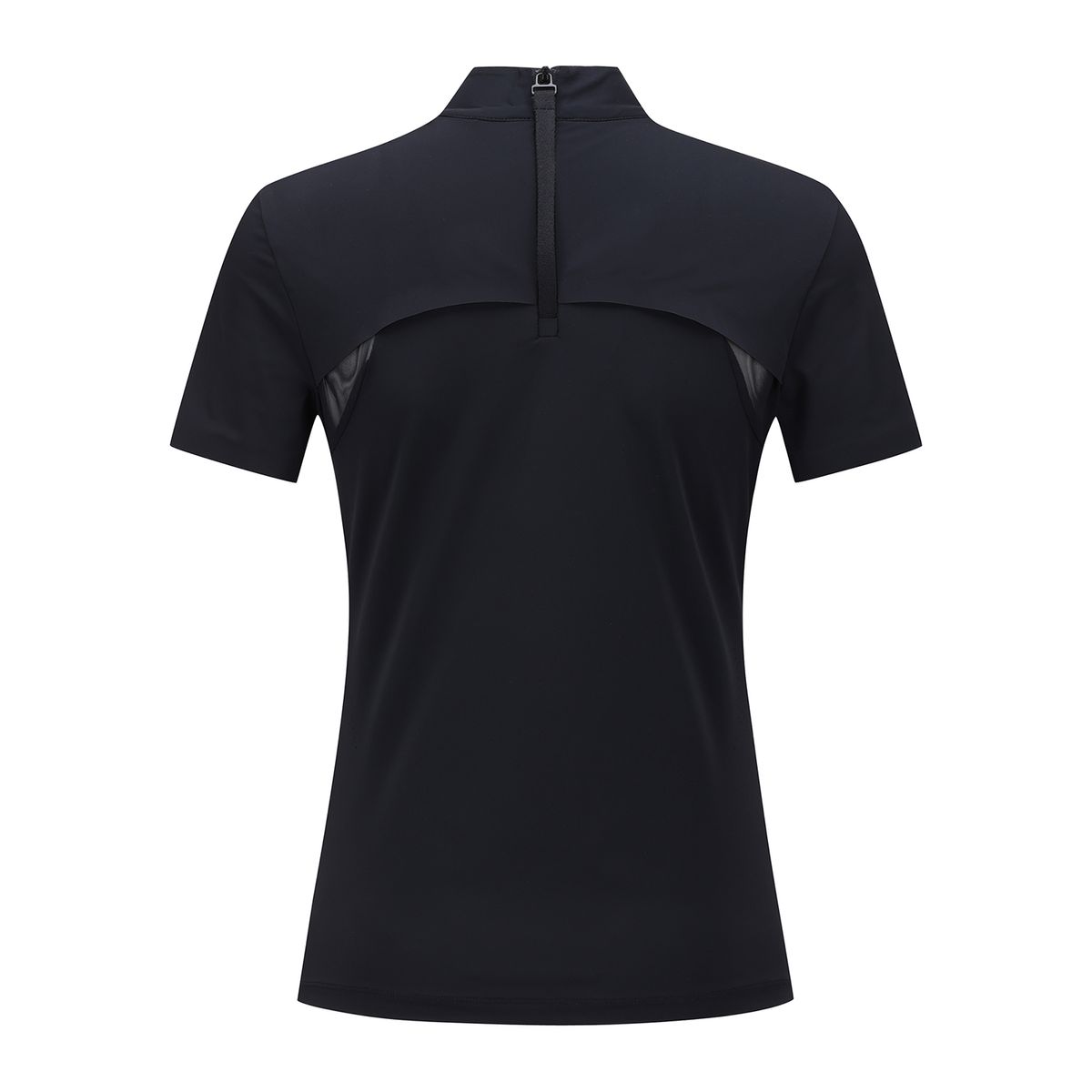 어뉴골프(ANEW GOLF) WOMEN SM BLACK FINISH MOCK NECK SHORT T-SHIRT_BK
