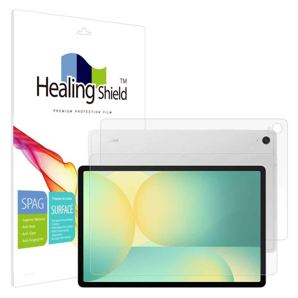 힐링쉴드(HEALINGSHIELD) 갤럭시탭S10 FE 플러스 슈페리어 저반사 액정보호필름1매 후면1매