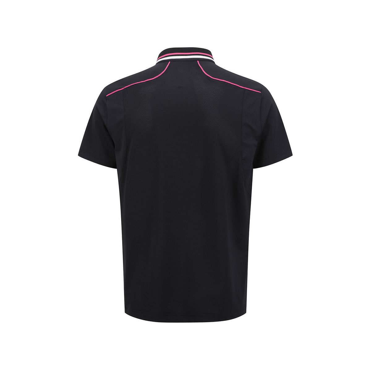 어뉴골프(ANEW GOLF) MEN SM KNIT COLLAR SHORT T-SHIRT_BK