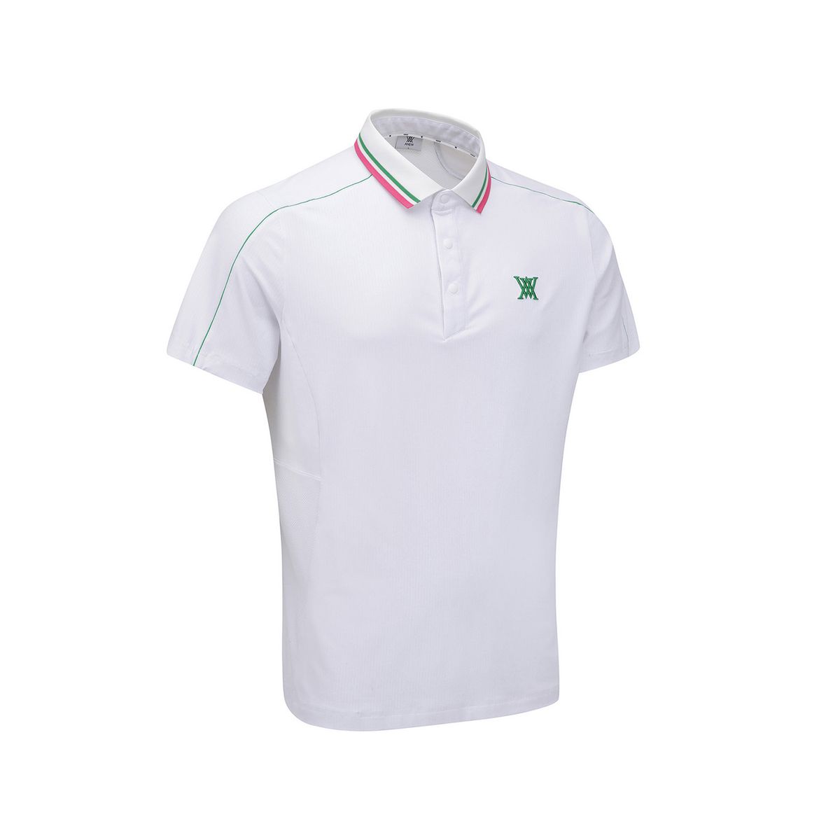 어뉴골프(ANEW GOLF) MEN SM KNIT COLLAR SHORT T-SHIRT_WH