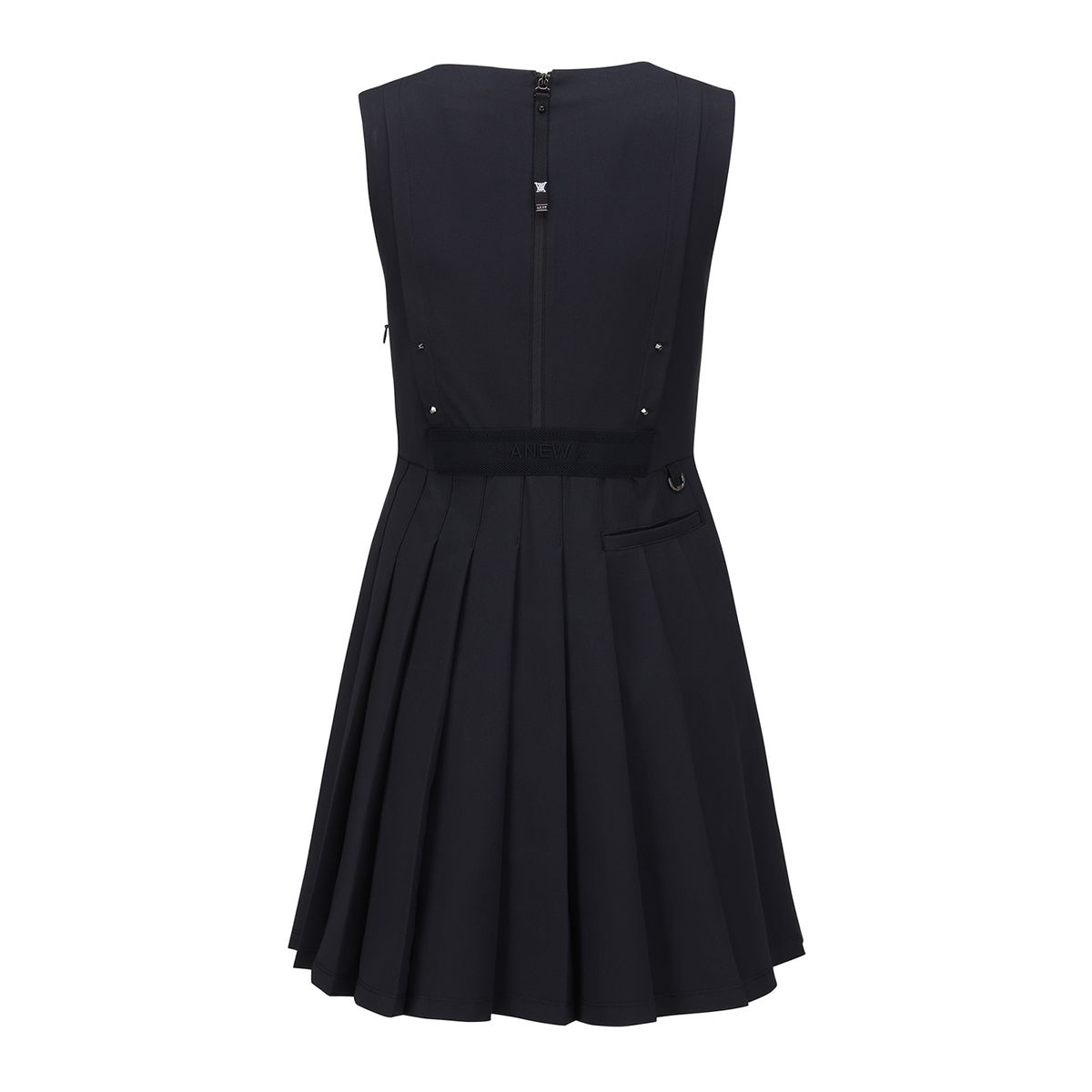 어뉴골프(ANEW GOLF) WOMEN SM PLEATED SLEEVELESS ONEPIECE_BK
