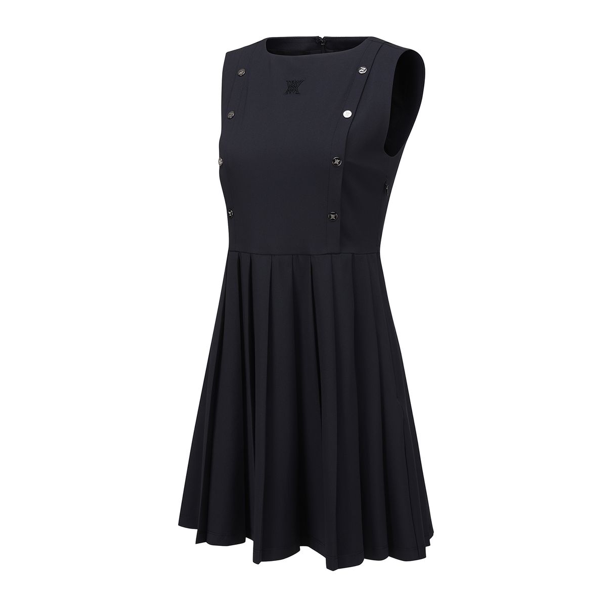 어뉴골프(ANEW GOLF) WOMEN SM PLEATED SLEEVELESS ONEPIECE_BK