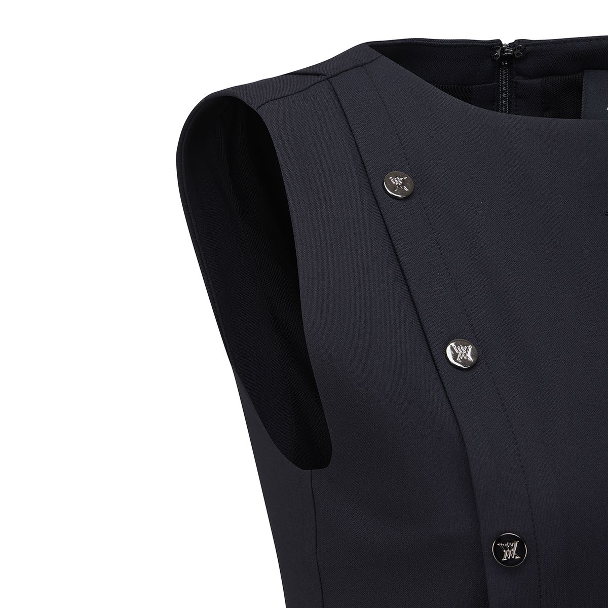 어뉴골프(ANEW GOLF) WOMEN SM PLEATED SLEEVELESS ONEPIECE_BK