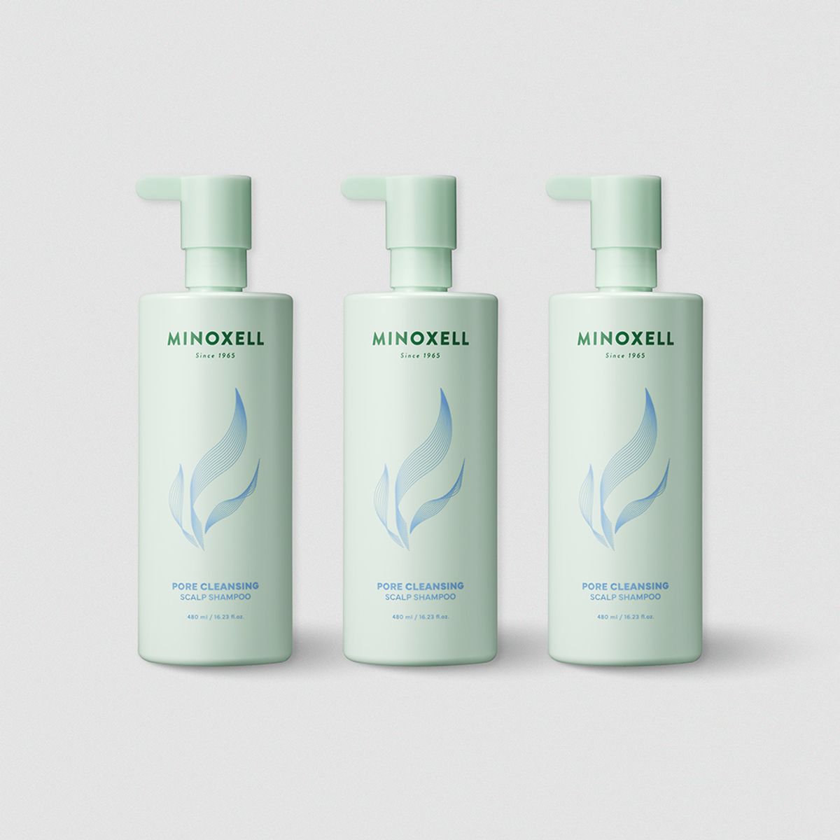 마이녹셀(MINOXELL) 포어 클렌징 스칼프 탈모샴푸 480ml 3개