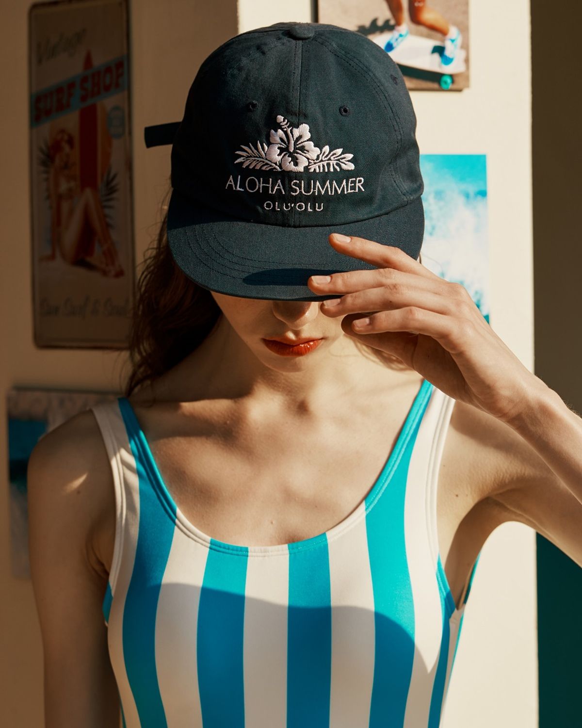 필즈라이크썸머(FEELS LIKE SUMMER) ALOHA SUMMER CAP (NAVY)