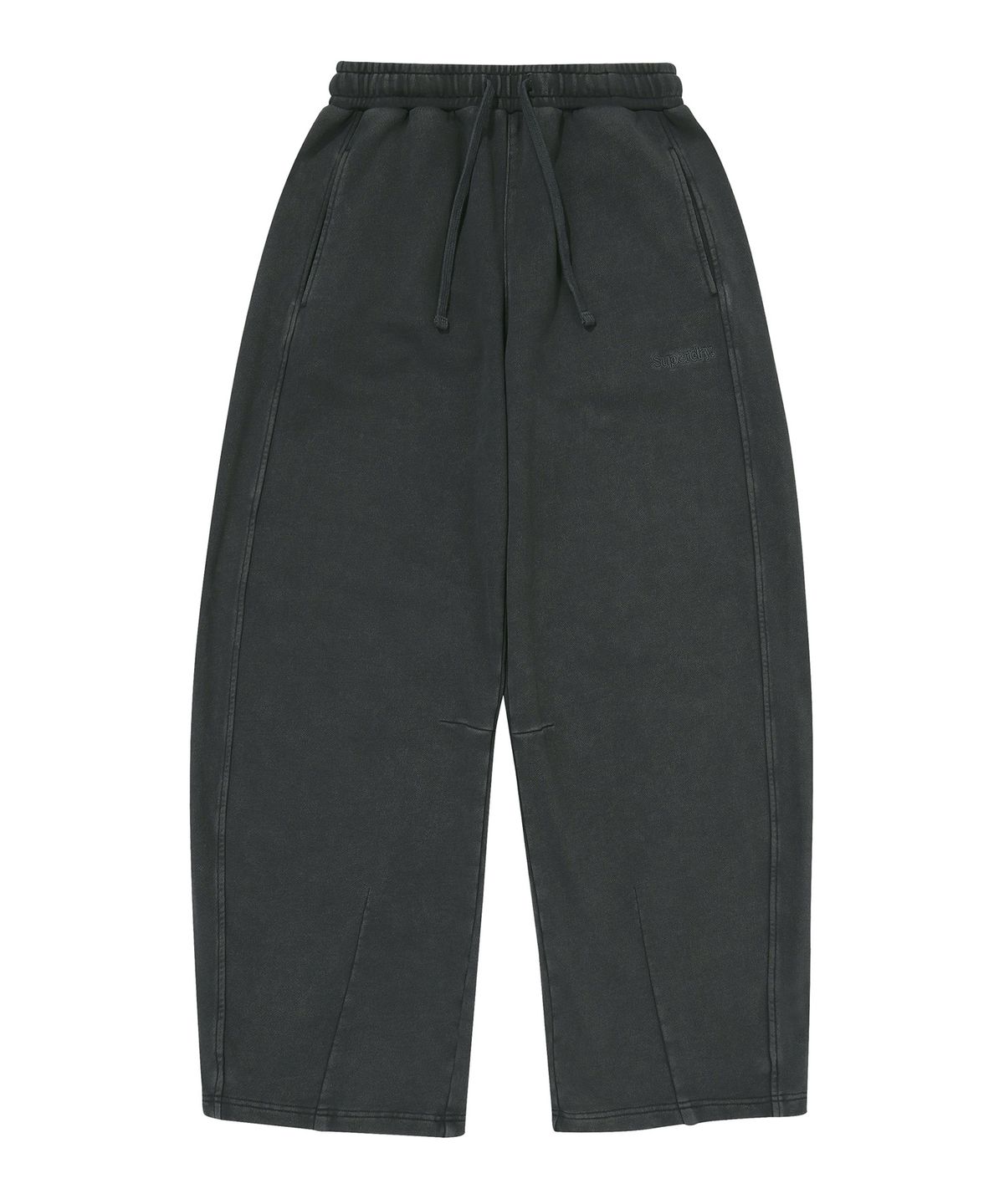 슈퍼드라이(SUPERDRY) W 빈티지 커브드 스웨트 팬츠 다크 그레이