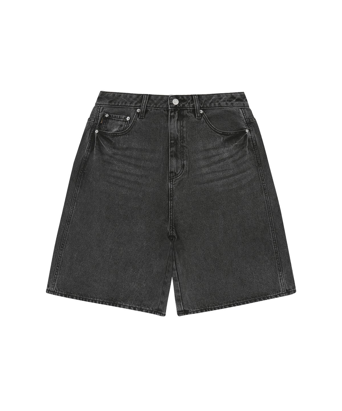 슈퍼드라이(SUPERDRY) 아이코닉 데님 쇼츠 멜란지 블랙
