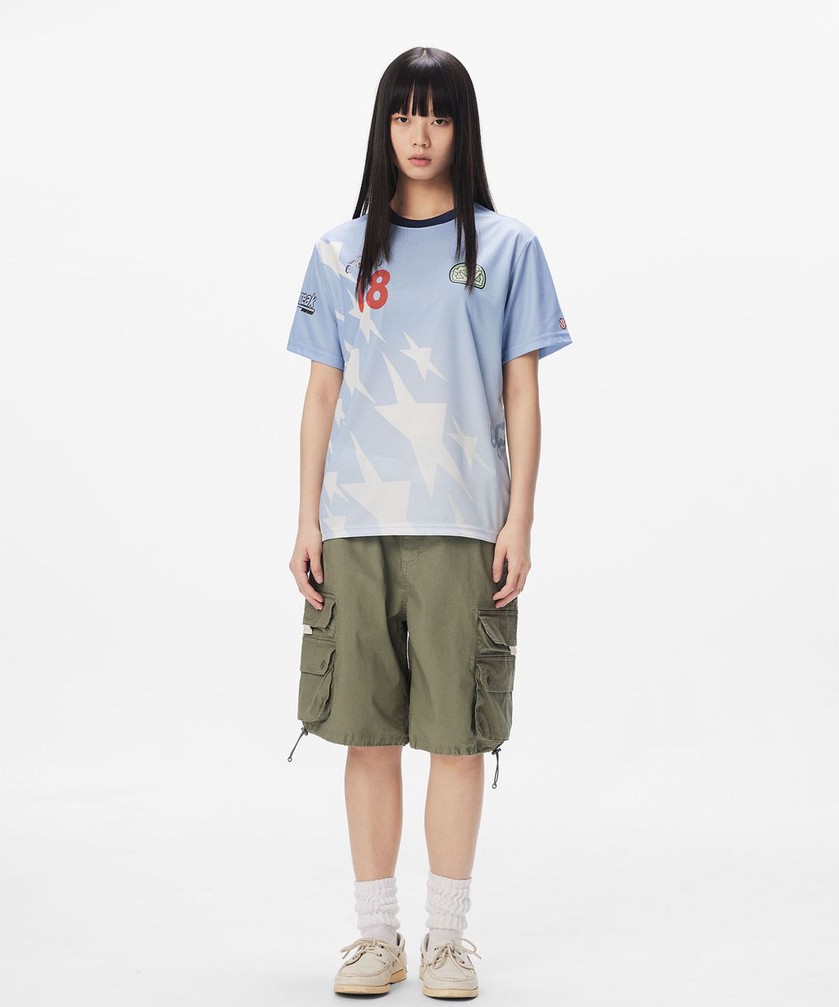 썬러브투어(SUNLOVETOUR) Stars Jersey Tee Light Blue