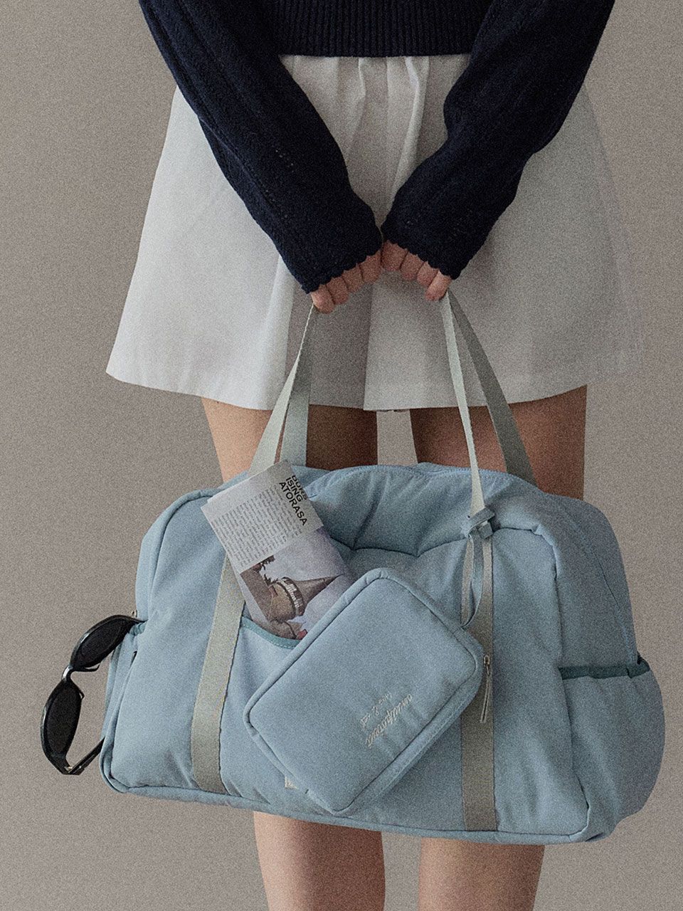 OMNIPOTENT ■ Love& cat duffel bag + pouch set _2colors MUSINSA | OMNIPOTENT Love& cat duffel bag + pouch set _4colors