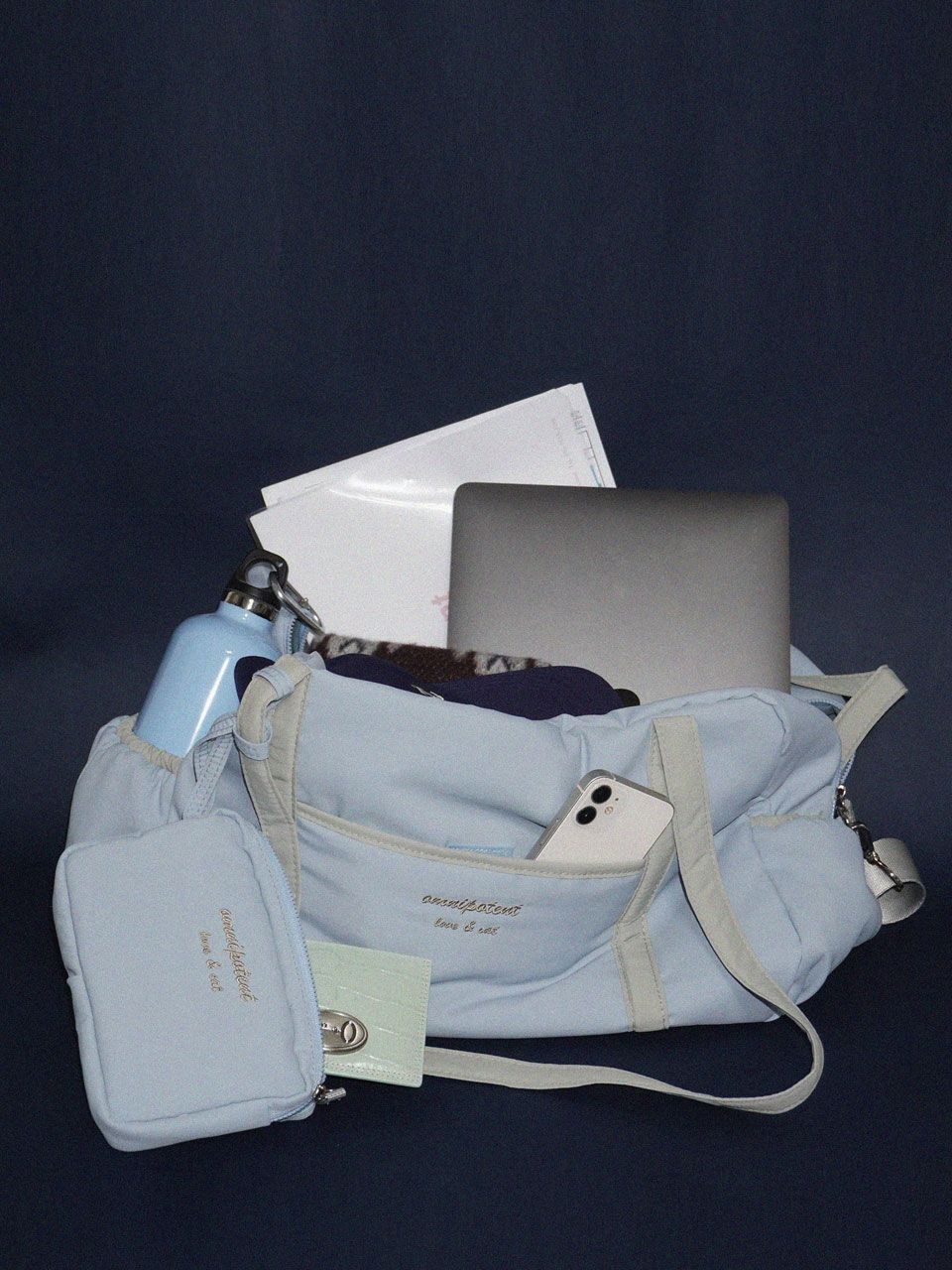 OMNIPOTENT ■ Love& cat duffel bag + pouch set _2colors MUSINSA | OMNIPOTENT Love& cat duffel bag + pouch set _4colors