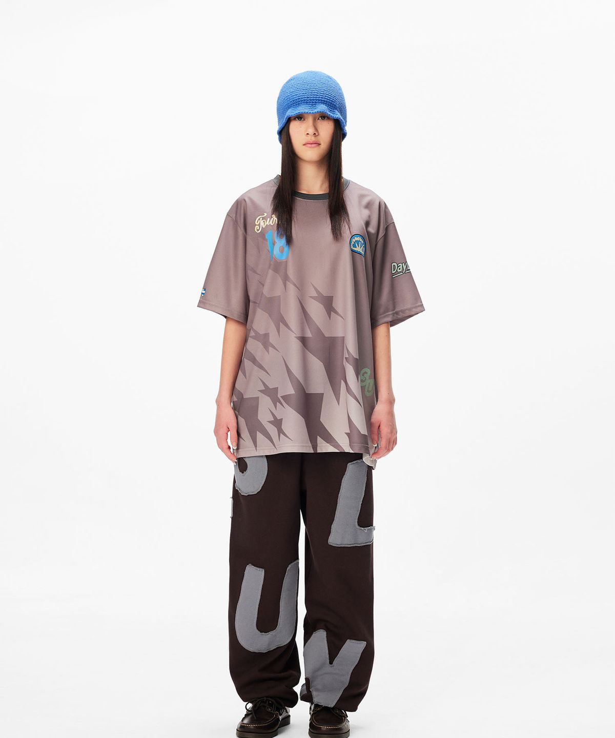 썬러브투어(SUNLOVETOUR) Stars Jersey Tee Brown