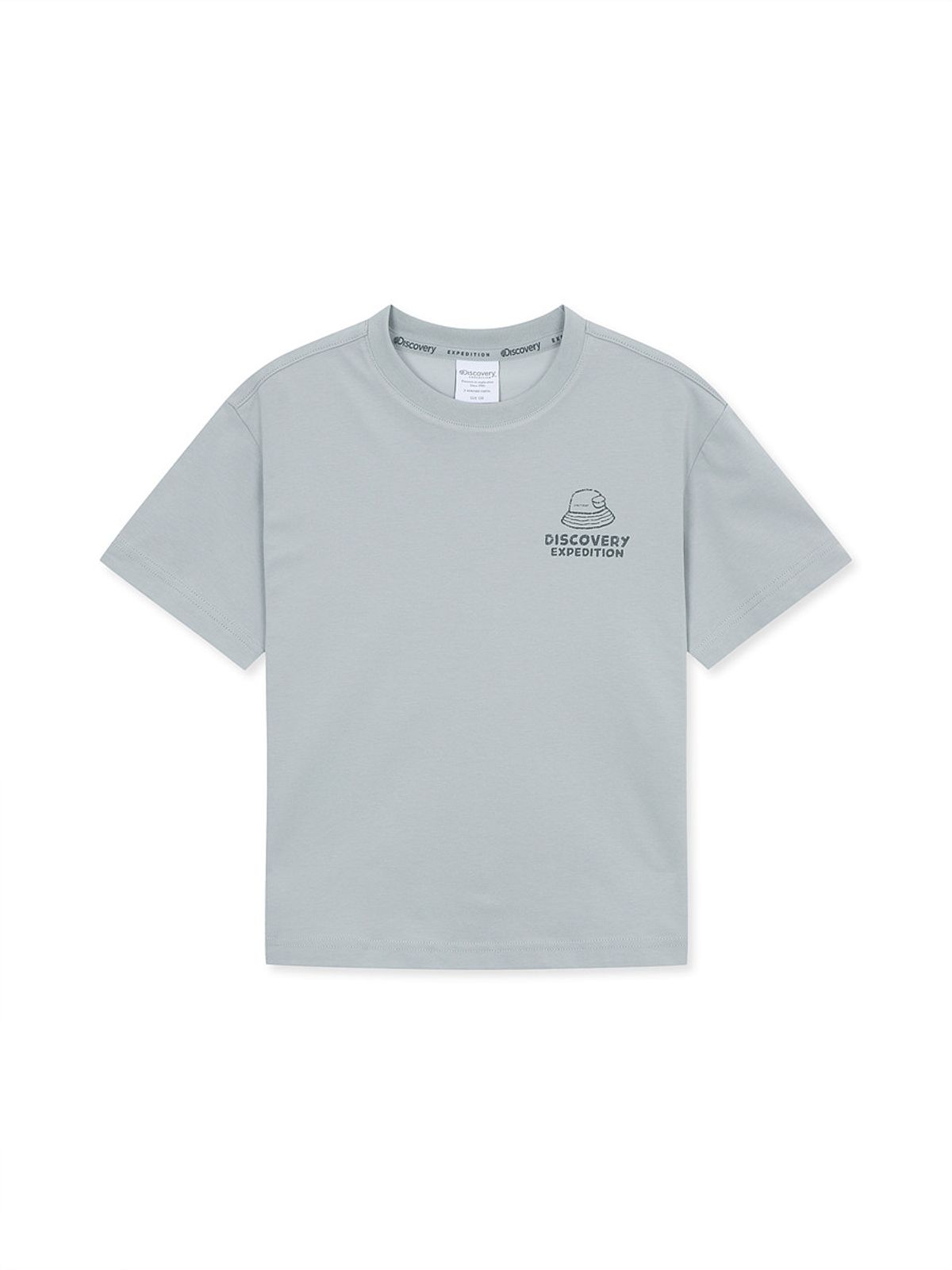 디스커버리 키즈(DISCOVERY KIDS) 키즈 프레시벤트 아웃도어 백그래픽 트레이닝 세트 (L/GREY)