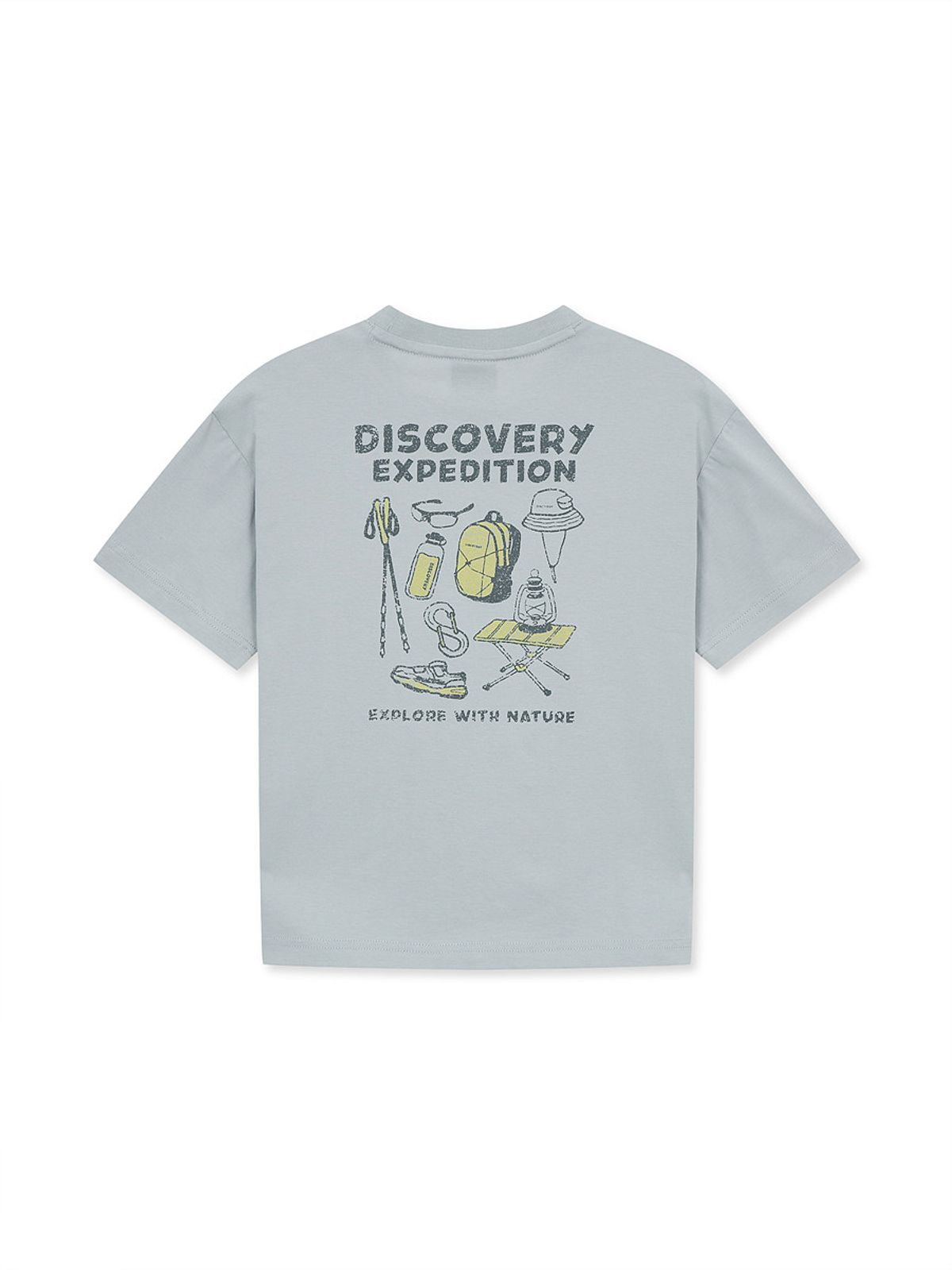 디스커버리 키즈(DISCOVERY KIDS) 키즈 프레시벤트 아웃도어 백그래픽 트레이닝 세트 (L/GREY)