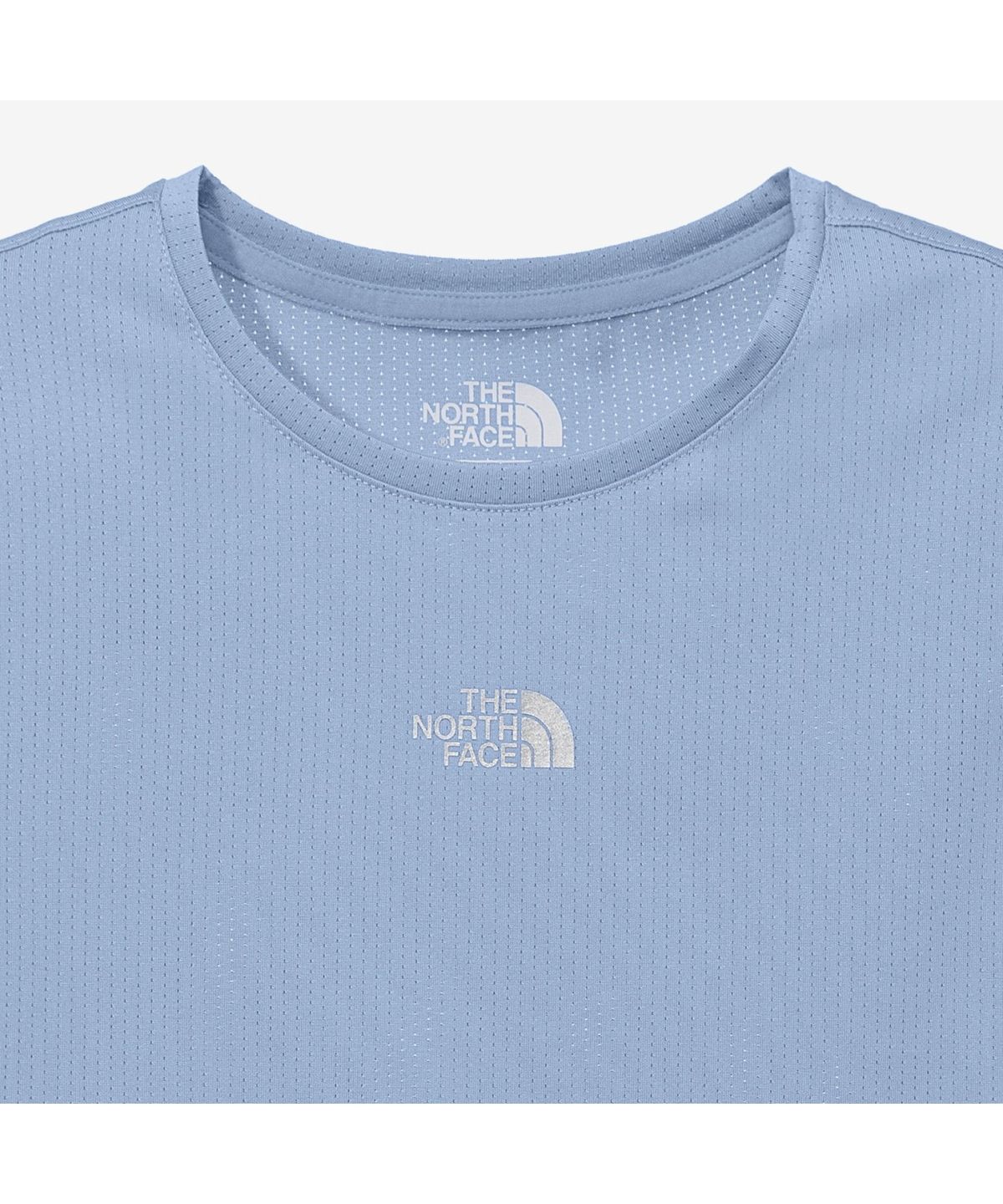 노스페이스(THE NORTH FACE) NT7UR35M 화이트라벨 여성 벤트런 반팔 라운드티_POWDER BLUE