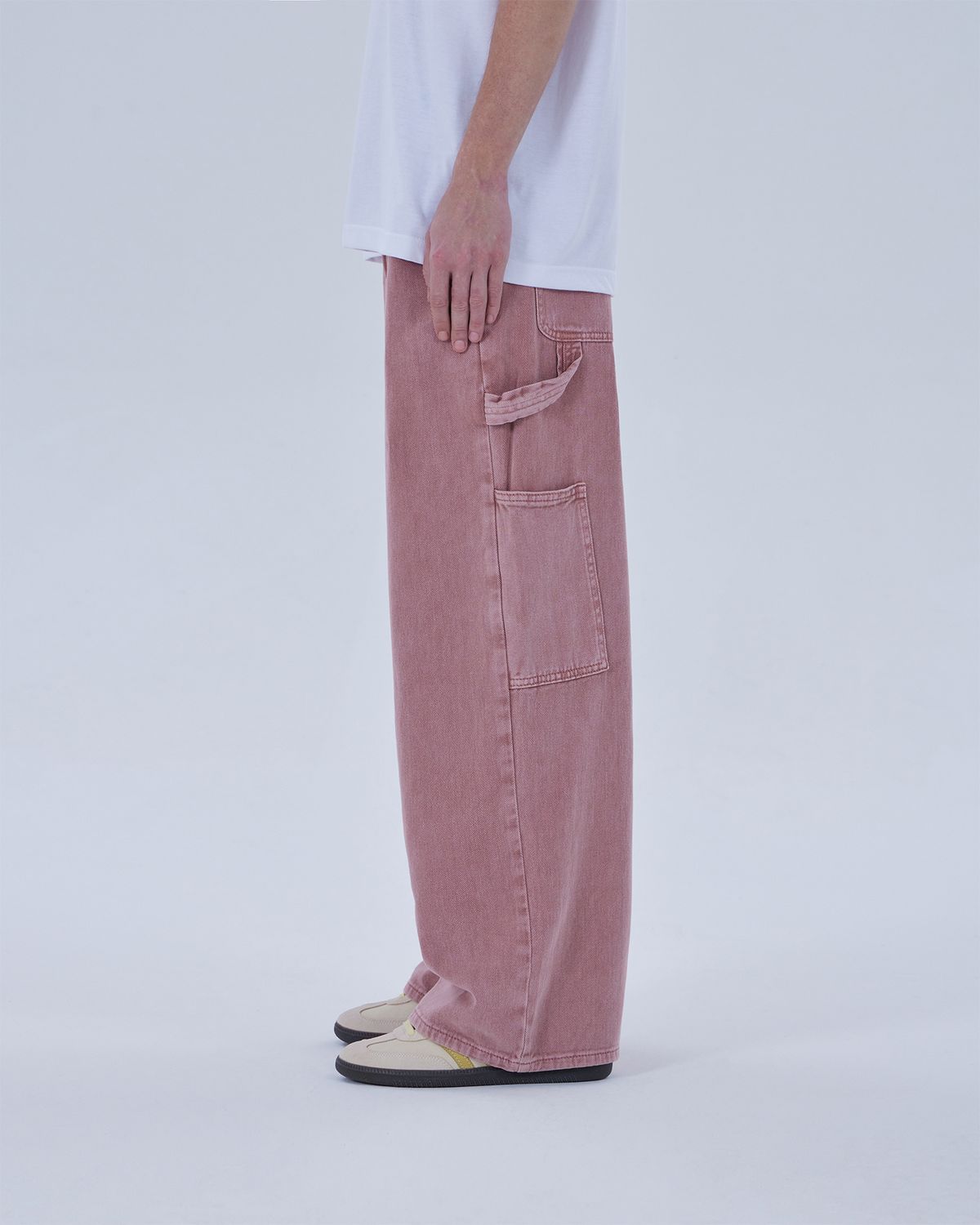 디스펑트(DYSFUNCT) KEY RING WASHING DENIM PANTS(PINK)