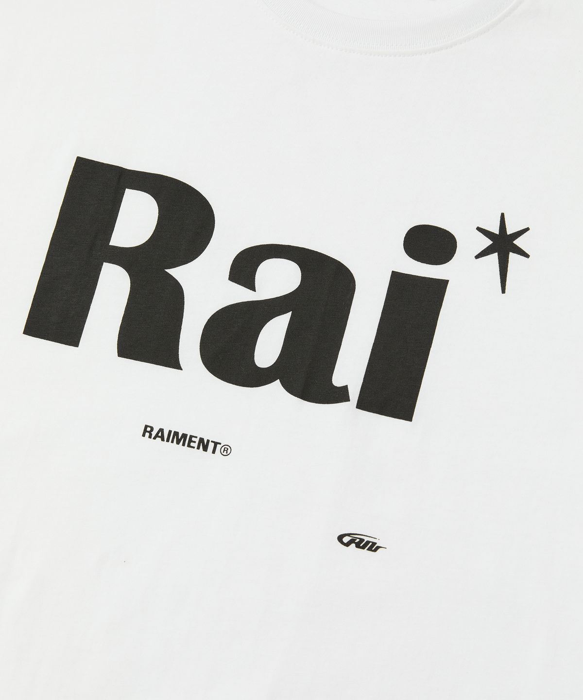 레이몬트(RAIMENT) 에센셜  RAI 로고 솔리드 반팔 티셔츠_화이트