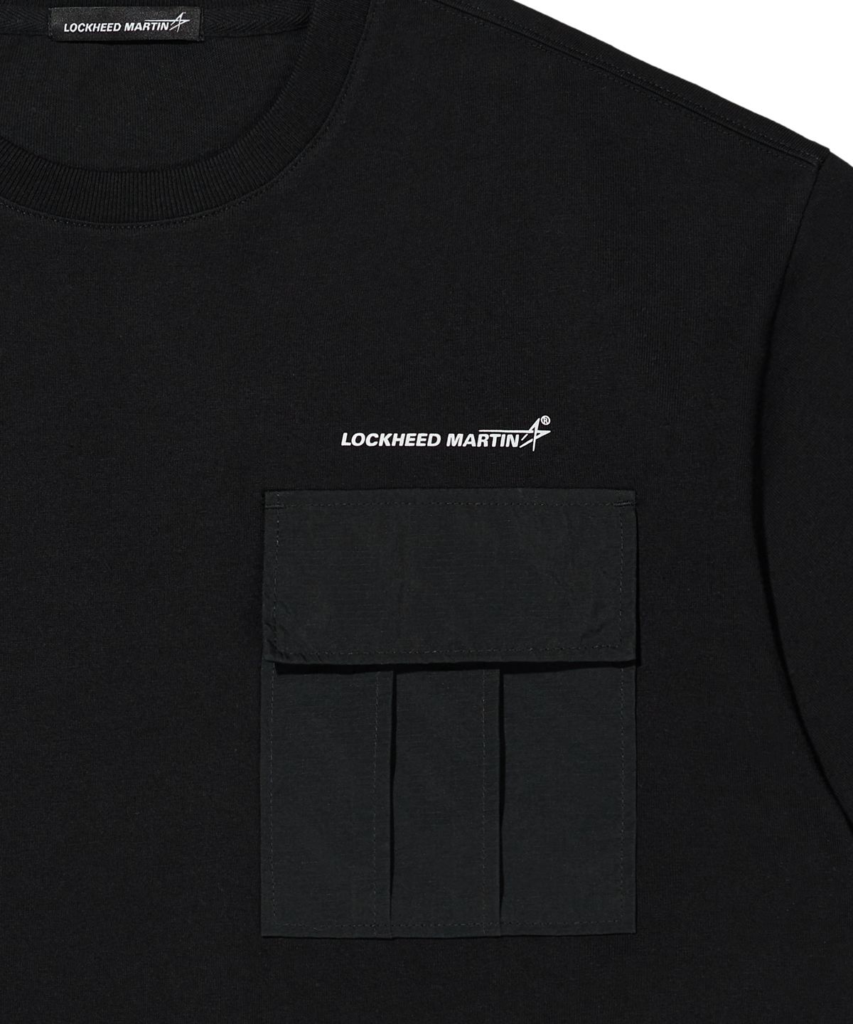 록히드마틴(LOCKHEED MARTIN) WOVEN POCKET T-SHIRTS (BLACK)