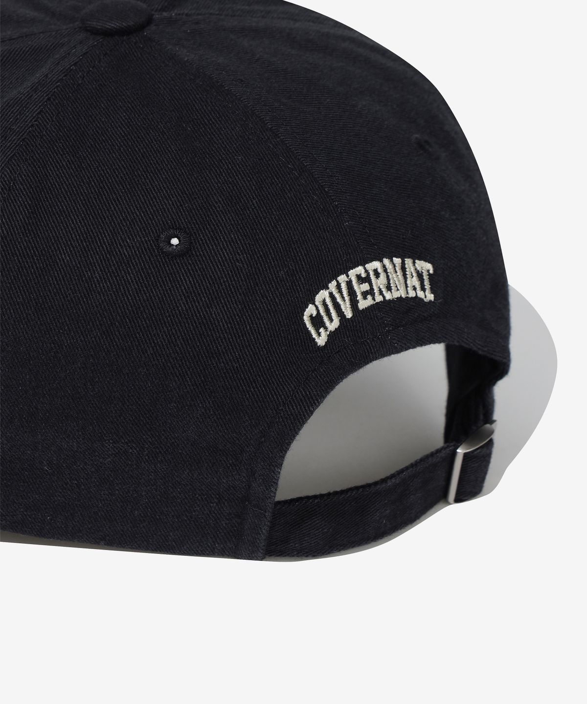 커버낫(COVERNAT) C로고 코지 핏 워싱 볼캡 블랙