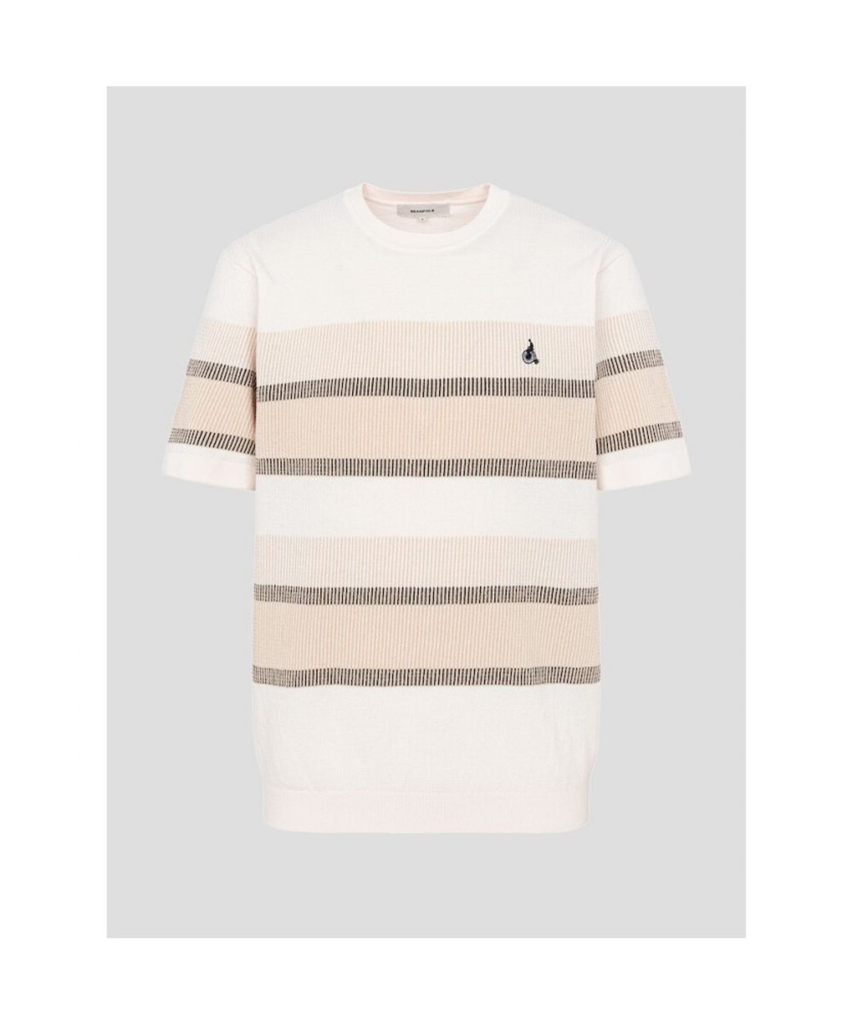 빈폴 멘(BEANPOLE MEN) 블록 패턴 라운드 니트  아이보리 (BC5351C330)