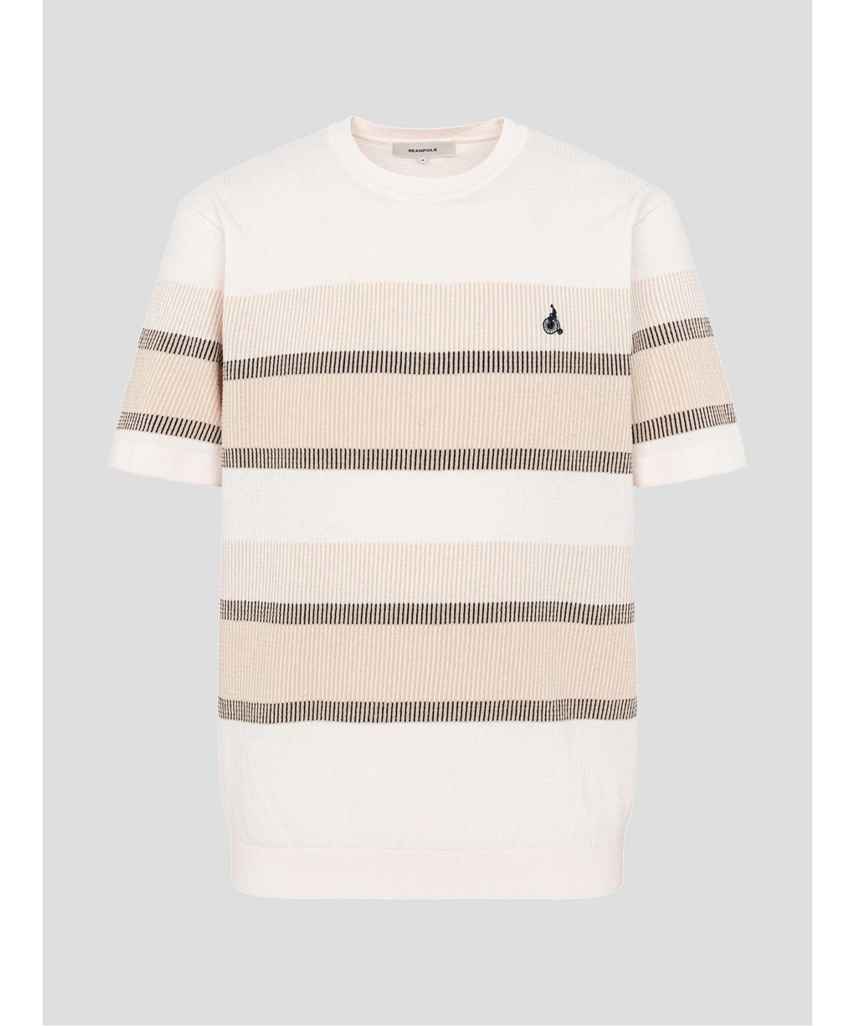 빈폴 멘(BEANPOLE MEN) 블록 패턴 라운드 니트  아이보리 (BC5351C330)