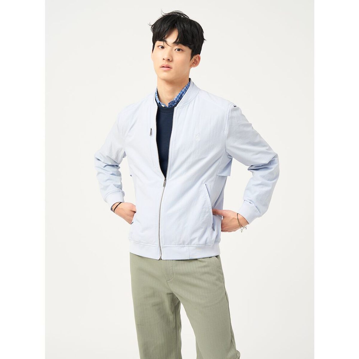 빈폴 멘(BEANPOLE MEN) 여름 숏 아우터  스카이 블루 (BC5339C18Q)