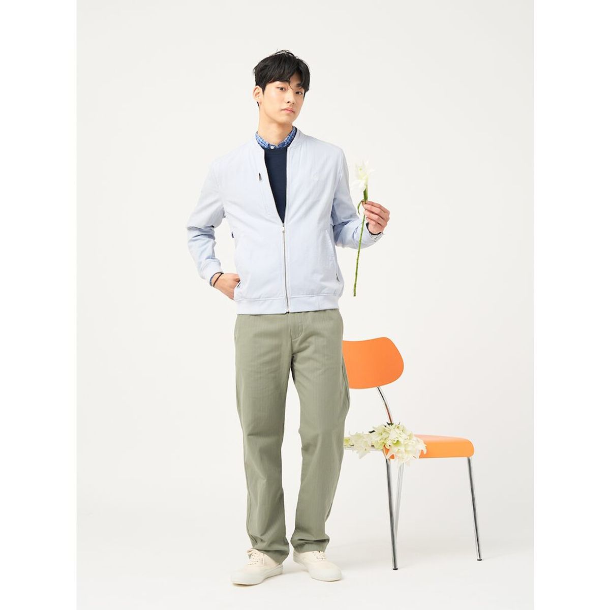 빈폴 멘(BEANPOLE MEN) 여름 숏 아우터  스카이 블루 (BC5339C18Q)