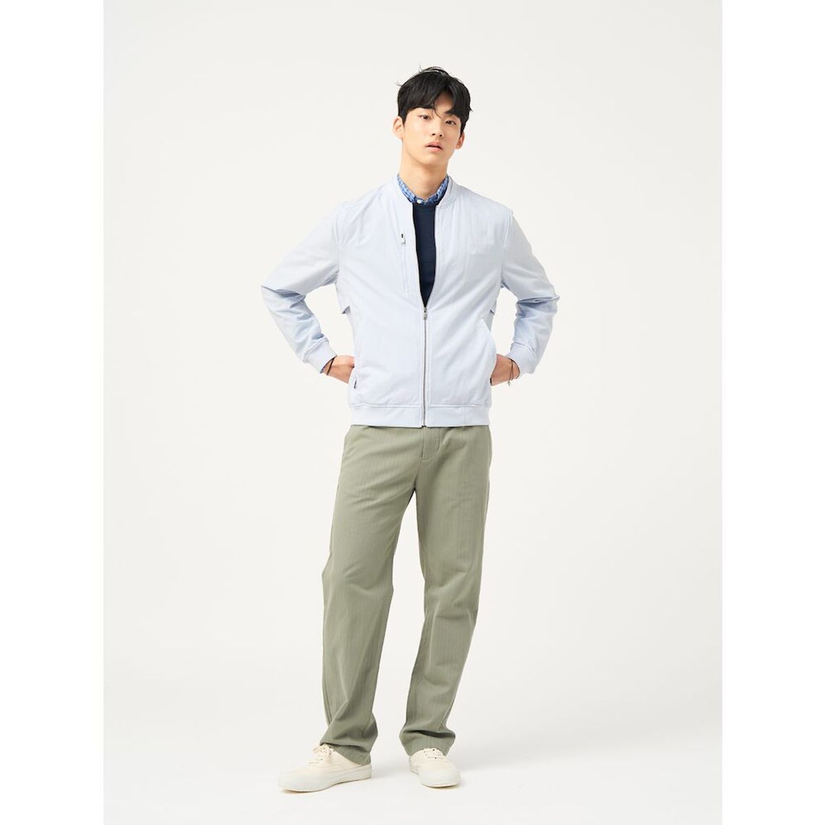 빈폴 멘(BEANPOLE MEN) 여름 숏 아우터  스카이 블루 (BC5339C18Q)