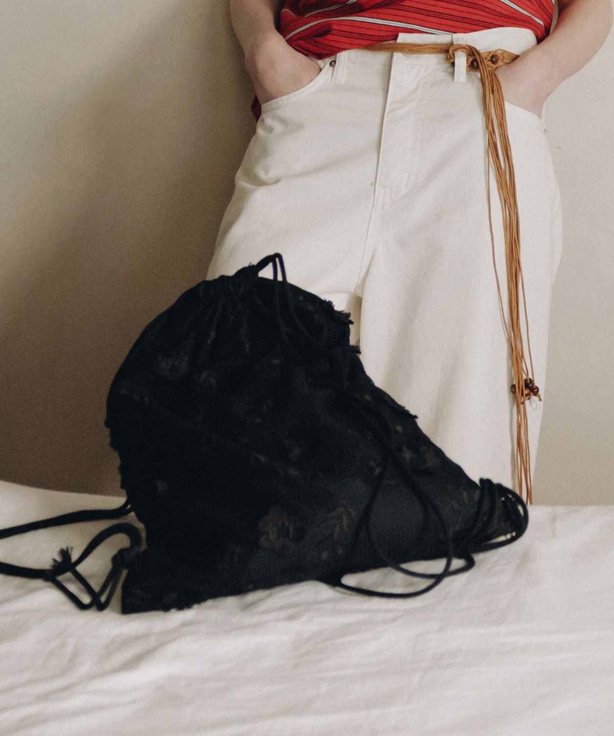 앤니즈(ANDNEEDS) Bloom gym sack (black)