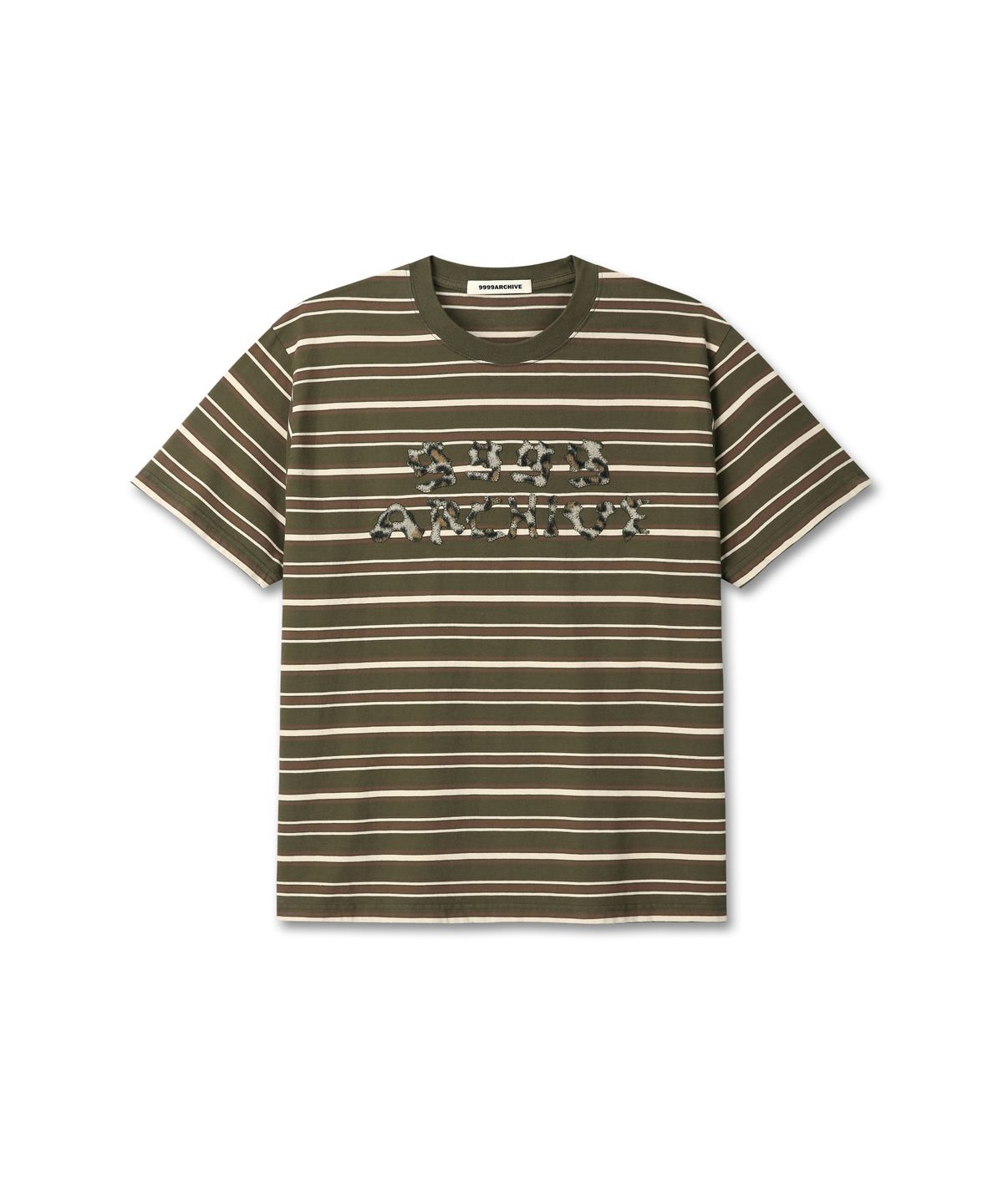 9999아카이브(9999ARCHIVE) Grunge Bone Logo Stripe T
