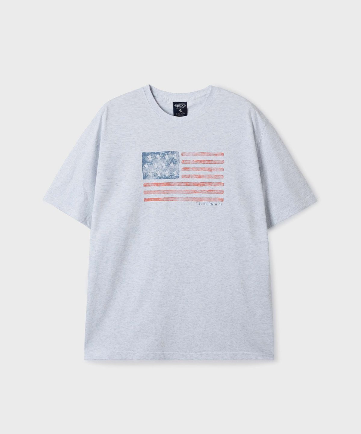 후아유(WHO.A.U) American Flag Printing T-shirt / WHRPG3793U