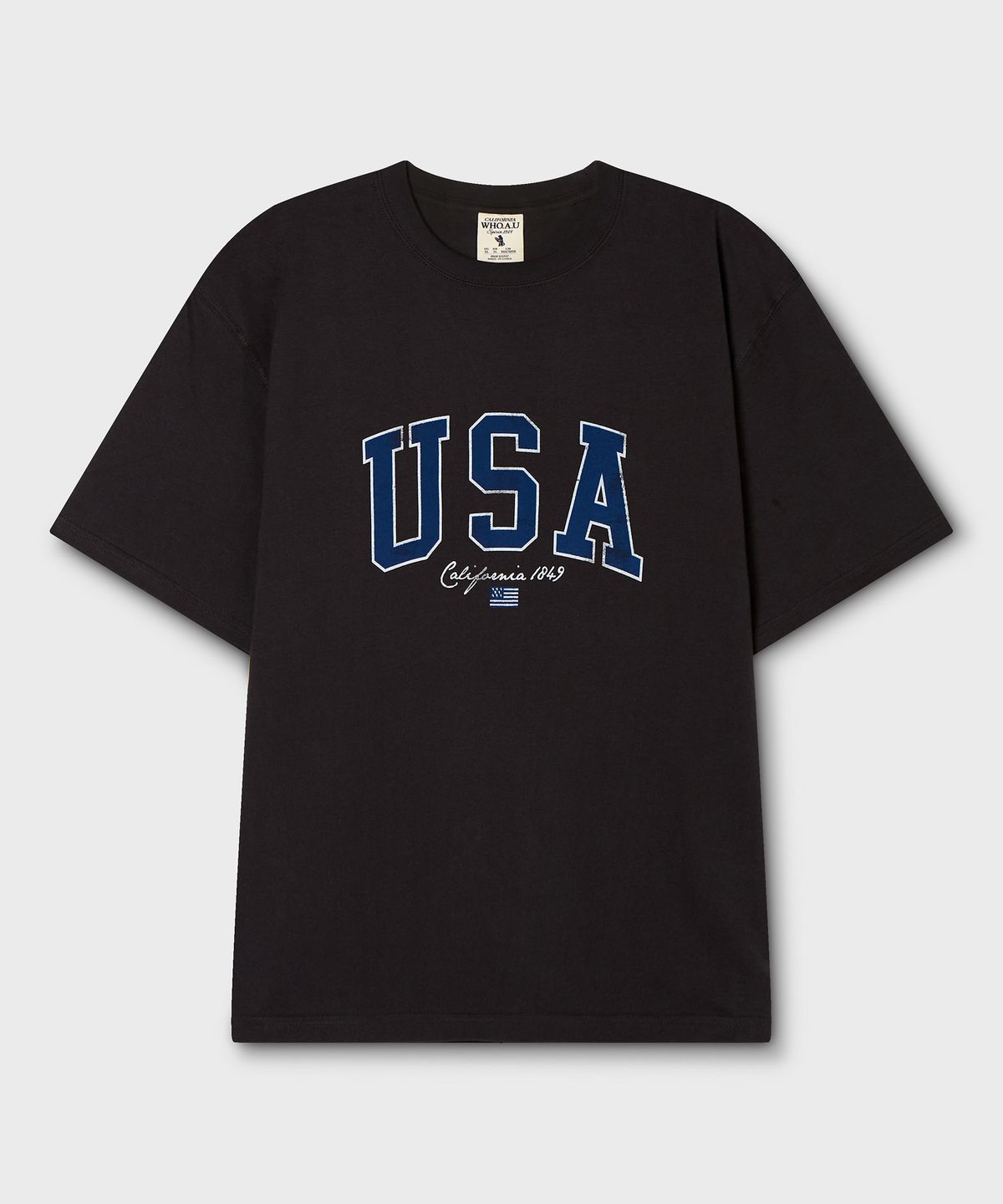 후아유(WHO.A.U) USA Printing T-shirt / WHRPG2405U