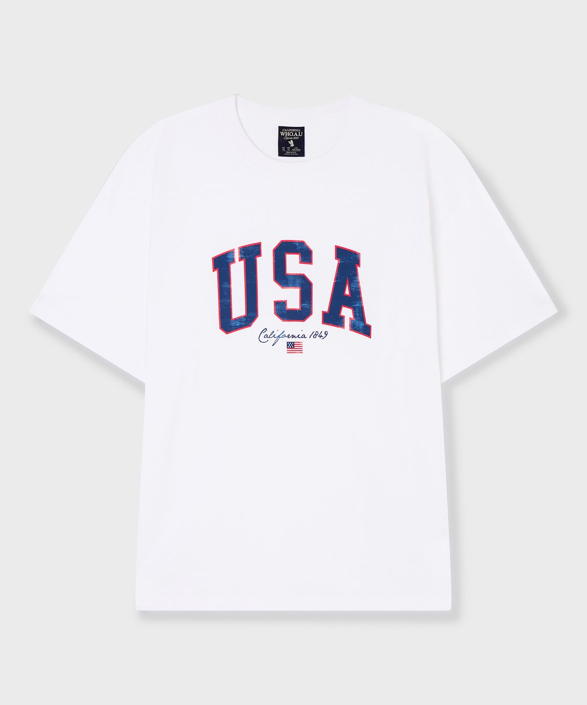 후아유(WHO.A.U) USA Printing T-shirt / WHRPG2405U