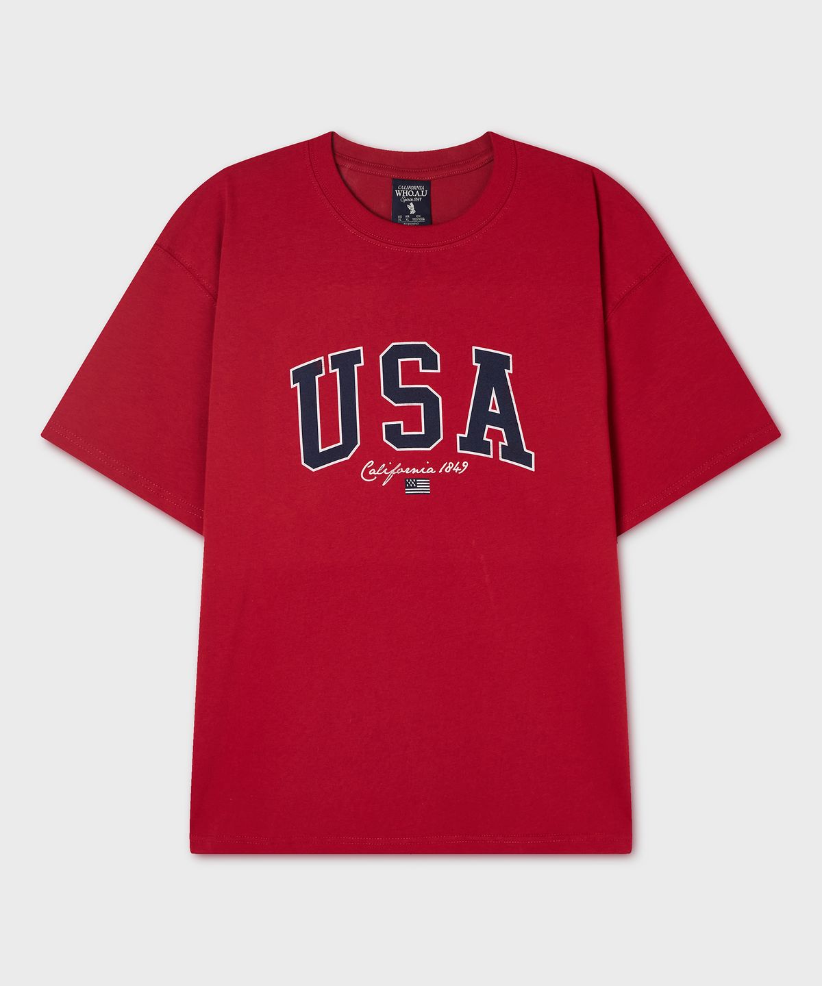 후아유(WHO.A.U) USA Printing T-shirt / WHRPG2405U