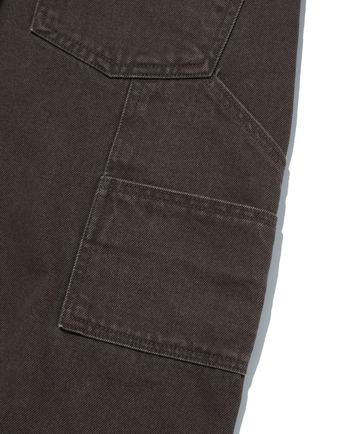 스웨이드(SUADE) CURVED DOUBLE KNEE PANTS [BROWN]