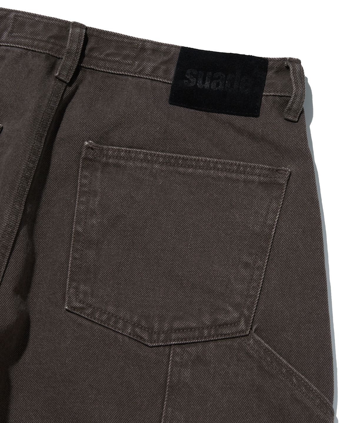 스웨이드(SUADE) CURVED DOUBLE KNEE PANTS [BROWN]