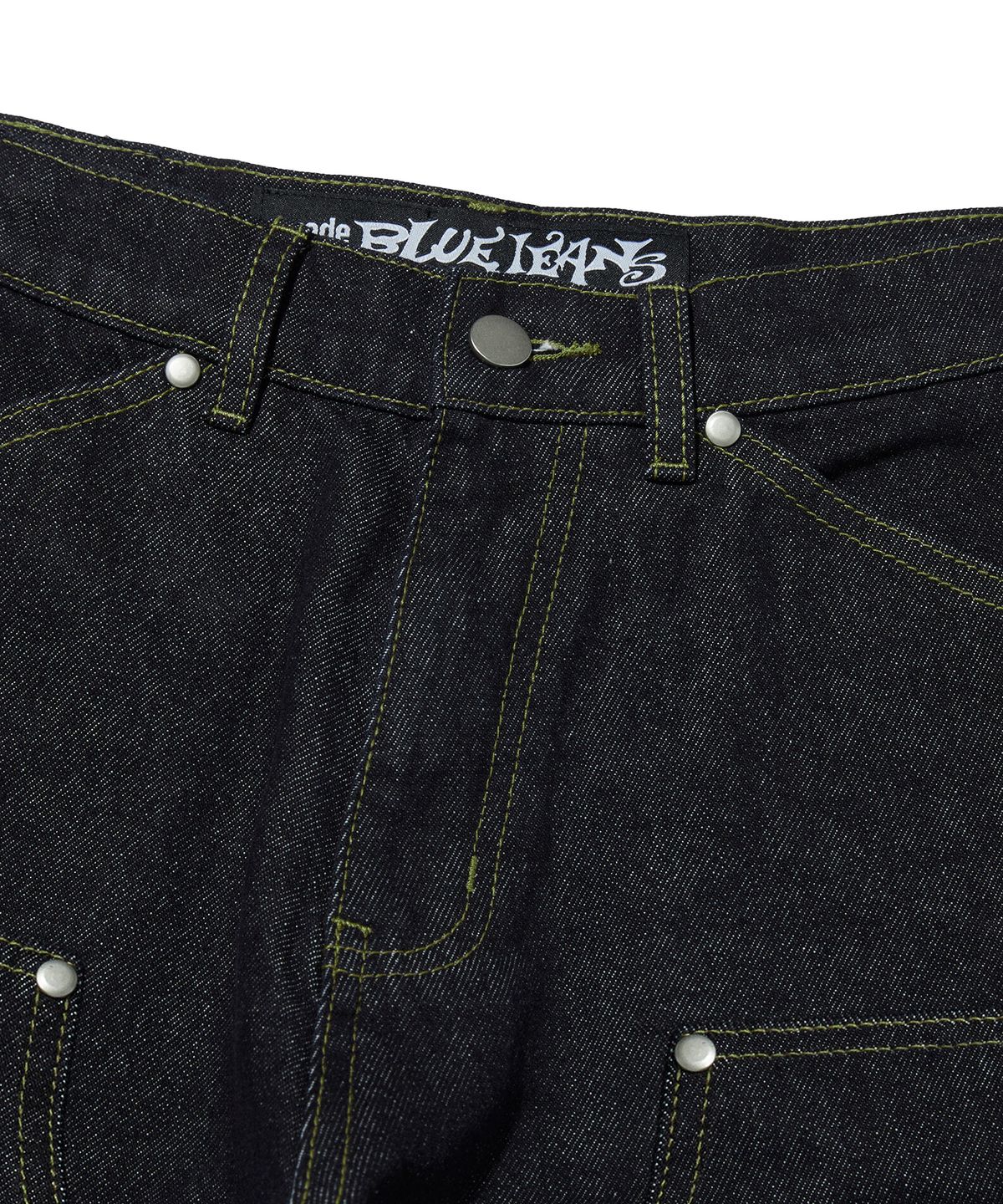 스웨이드(SUADE) CURVED DOUBLE KNEE PANTS [RAW INDIGO]